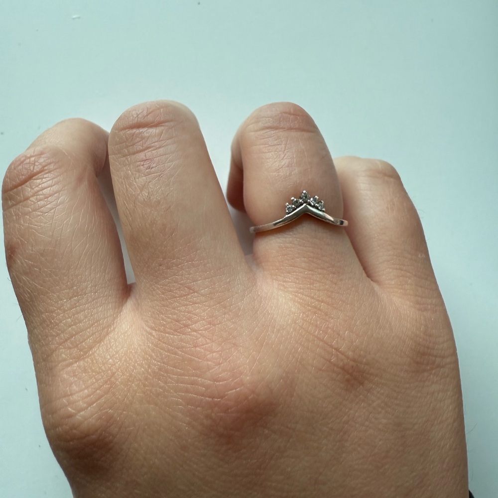 PANDORA Tiara Wishbone Sterling Silver Ring